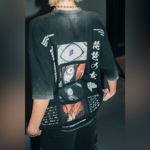 ALWAYS WATCHING "PREMIUM" OVERSIZED TEE IN black